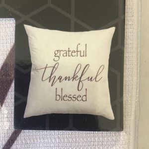 Decorative Reversible Thankful Blessed Grateful Pillow Cover 18x18